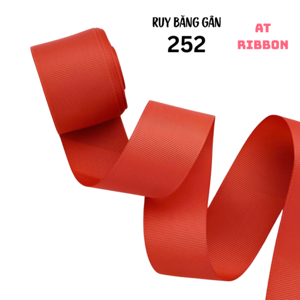 dây ruy băng 2 mặt tone đỏ
