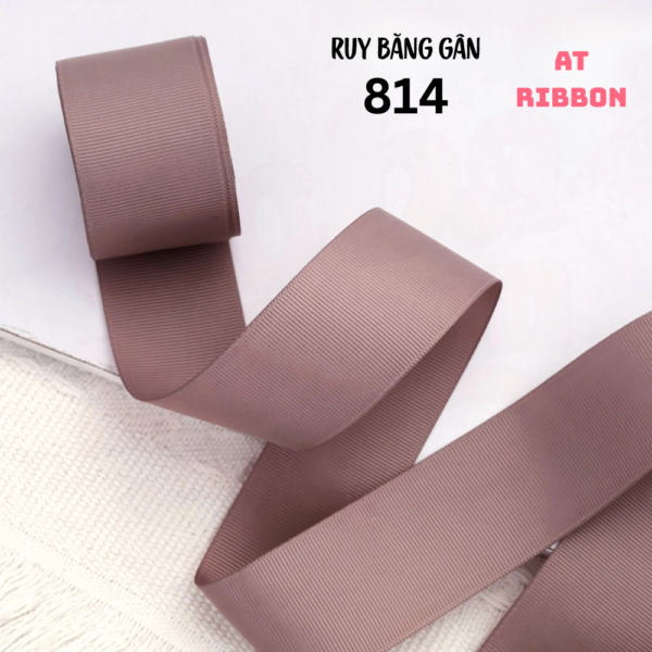 dây ruy băng gân 2 mặt tone Hồng Pastel